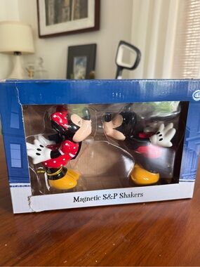 Disney Minnie & Mickey Magnetic Salt & Pepper Shakers - Red, Black, Yellow